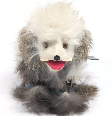 Perro saltador mecánico vintage de piel de conejo hecho en Japón ocupado funciona  Foto 1 de 4