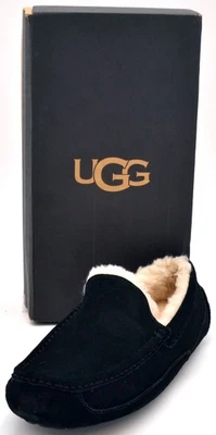 Zapatilla UGG Ascot para Hombres | Negra | 1101110-BLK | Auténtica Nueva Foto 1 de 4