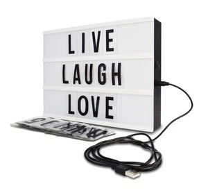 Cinema Style 10-LED Home Decor Large Light Box with 109 Letters and Character... - Picture 1 of 7