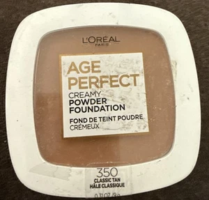 L’Oréal Paris Age Perfect Creamy Powder Foundation 350 Classic Tan 0.31 Oz - Picture 1 of 2