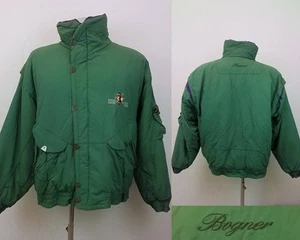 Vintage Bogner Goose Down Ski Jacket Men's L Green/ Purple #J3510 - Picture 1 of 18