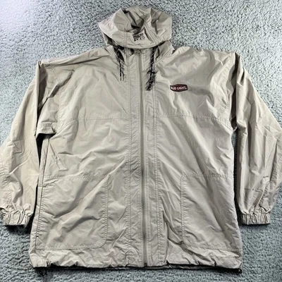 VINTAGE BUD LIGHT GEAR FOR SPORTS NYLON HIKING HOODED FULL ZIP JACKET LARGE Y2K - Image 1 of 4