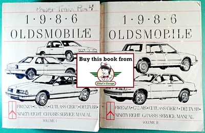 Oldsmobile Firenza Calais Cutlass Ciera 88 98 1986 taller chasis manual de servicio Foto 1 de 4