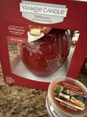 Yankee Candle Scenterpiece CRIMSON FURRIES Calentador de tazas fácil de derretir con temporizador 2 tazas Foto 1 de 4