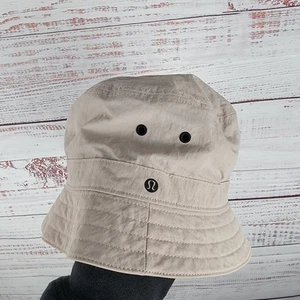 Lululemon Womens Beige Bucket Hat Rare One Size Sports Outdoor Casual EUC - Picture 1 of 12