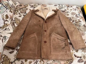 Vintage Saks Fifth Avenue by SAWYER OF NAPA Shearling Sheepskin Coat - 42 Large - Picture 1 of 13
