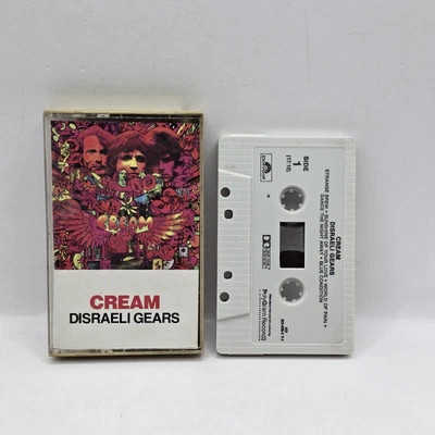 Cream Disraeli Gears Cassette Tape 1976 Reissue Oop Ginger Baker Eric Clapton Foto 1 de 2