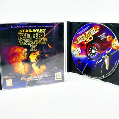 Star Wars PC Game Lot Rebel Assault The Hidden Empire & Rogue Squadron 3D Ex Con - Image 1 of 4