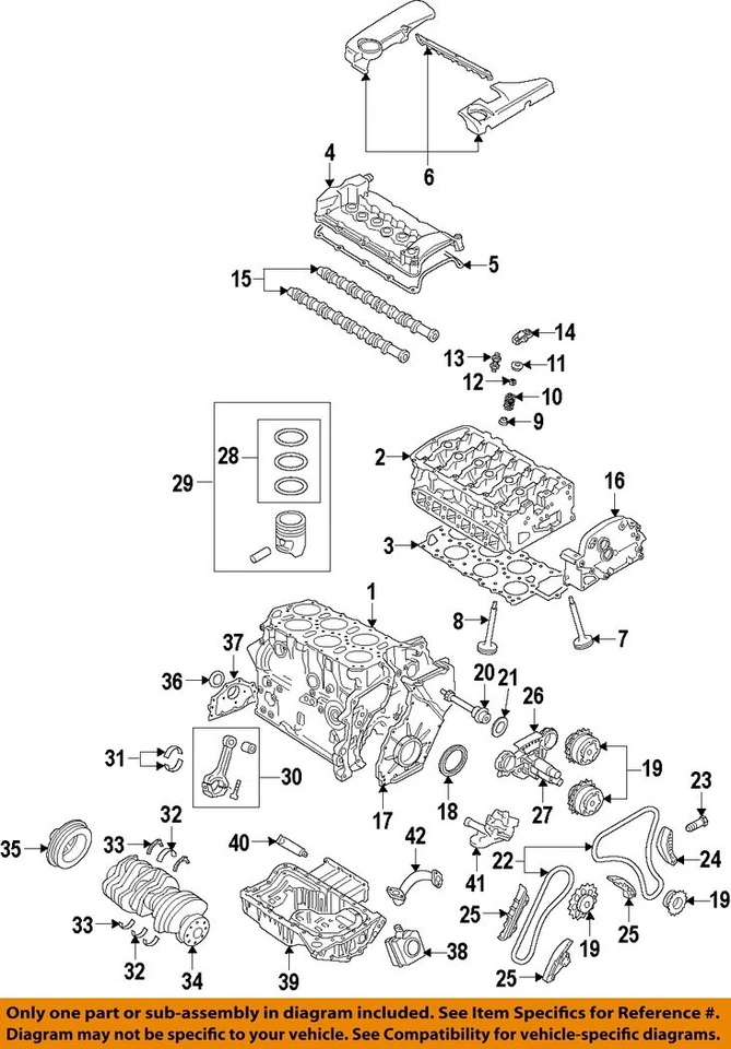 AUDI OEM 07-10 Q7 MotorTransaje Motor Piezas-Junta Cubierta Válvula 03H103483E Foto 1 de 1