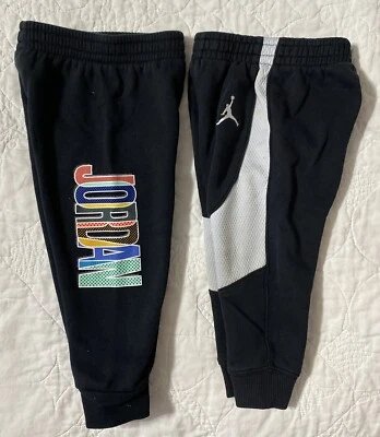Lote de 2 - Joggers de vellón Air Jordan para bebés pequeños, 24 meses, Jumpman Foto 1 de 4