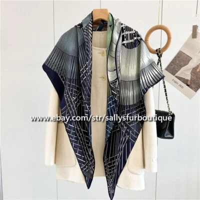 Sallys 70% Cachemira 30% Seda Envoltura Bufanda Triángulo Tejido Mantón Caballo 195 * 125 cm Foto 1 de 4