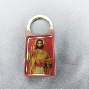 Vintage Keychain SACRED HEART LEAGUE MEMBER Key Ring Fob Jesus Mississippi - Picture 1 of 2