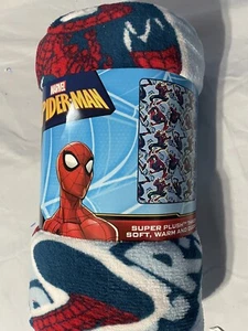NEW MARVEL SPIDERMAN THE BIG ONE OVERSIZED PLUSH THROW BLANKET 46 X 60 - Picture 1 of 2