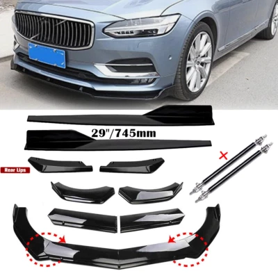 For Volvo S40 S70 S80 S90 Front Bumper Lip Spoiler Splitter Side Skirt Rear Lip Foto 1 de 4