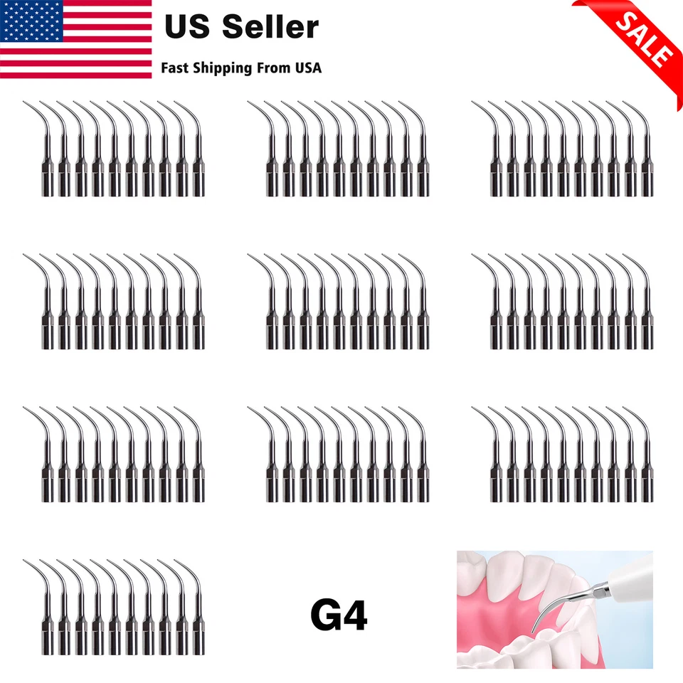 1-100pcs Ultrasonic Perio Dental Scaling tips G4 Fit Woodpecker EMS Handpiece OR - Image 1 of 1