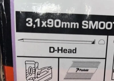 Paslode 1141234 3.1mm x 90mm 240pcs  Pk Smooth im350 no fuel cells part box - Image 1 of 3