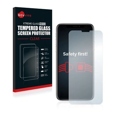 Apple iPhone X, Savvies® Xtreme Glass HD33 Clear Tempered Glass Screen Protector - Imagen 1 de 2