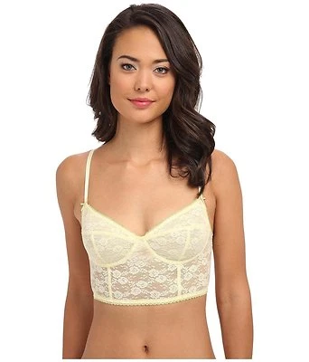 BCBGENERATION THE COUNT ON ME SUJETADOR CORTO DE ENCAJE #BC14S301 AMARILLO PEQUEÑO ¡NUEVO! $36 Foto 1 de 4