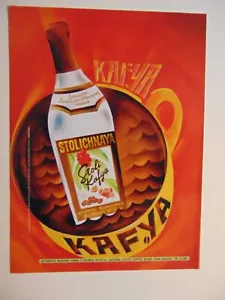 1996 STOLI KAFYA Coffee Flavored Russian Vodka Vintage Print Ad - Bild 1 von 1