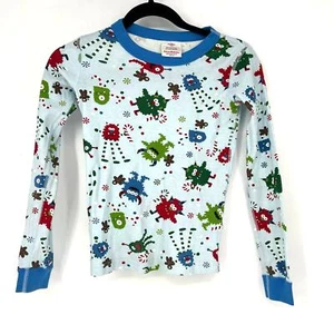 Hanna Andersson Holiday Monsters Long Sleeve Pajama Top Size 8 - Picture 1 of 8