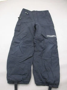 SPYDER Size 7 Boys Black Stretch Waist Zip Pocket Reinforced Knee Snow Pants 020 - Picture 1 of 10