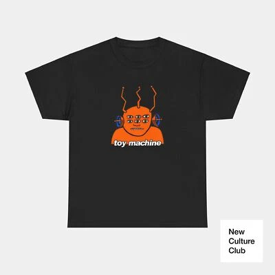NEWCULTURECLUB Toy Machine Orange Funky Alien Vintage Skateboarding T Shirt Design