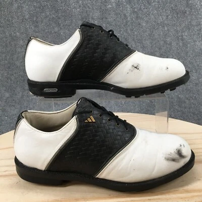 Adidas Zapatos Para Hombres 7.5 Z Traxion Picos Tenis de Golf Blanco Marrón Cuero Con Cordones Foto 1 de 4