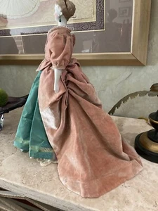 1800's Parian Doll Fancy Up-Do Hair Highly Decorated Neckline - Picture 1 of 12