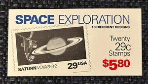 U.S. BOOKLET OF 20 SCOTT #BK192 (#2568-77) 1991 29c SPACE EXPLORATION MINT - Picture 1 of 2