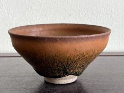 Cuenco Tenmoku Dinastía Canción China [Reproducción Vintage] / L 12.3[cm] Foto 1 de 4