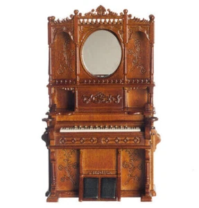 Casa de Muñecas Miniatura Victoriano Salón Órgano Nogal de la Colección Platino - Imagen 1 de 1