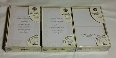 Kit completo de convite e nota de agradecimento WILSTON 80 contagem cada - Imagem 1 de 4