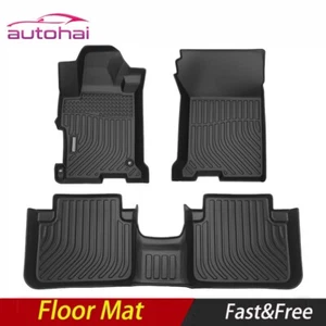 3D 3PCS Floor Mats for 2013-2017 Honda Accord Sedan All Season Protection Liners - Picture 1 of 14