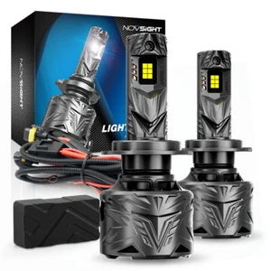 NOVSIGHT 240W 50000LM H7 LED Headlight Bulbs Kit High Low Beam 6500k Super White - Picture 1 of 11
