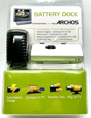 Novo adaptador ARCHOS BATTERY DOC Gen 5 host USB para 405, 605 e 705 players 500977 - Imagem 1 de 4