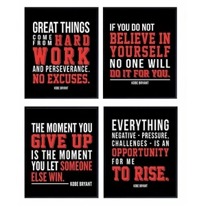 Kobe Bryant set citazioni motivazionali 8x10 poster - Foto 1 di 1
