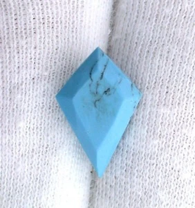 Two 15x10 Custom Cut Kite Synthetic Turquoise Gemstone Gem Stone EBS8629 - Picture 1 of 2