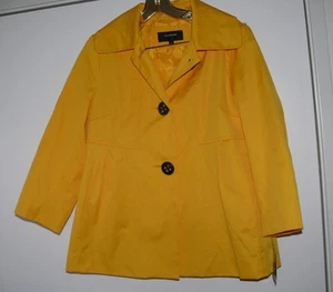Colebrook Classics Women's Lined Yellow Jacket size S Small Large Buttons NWT - Picture 1 of 12