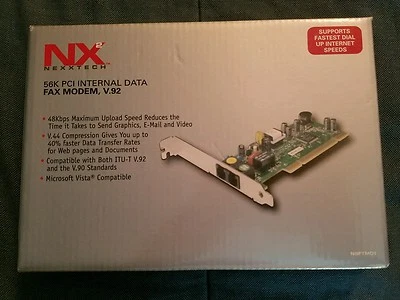 New sealed NX2 Nexxtech 56K PCI Internal Data Fax Modem V.92 Vista Compatible - Image 1 of 2