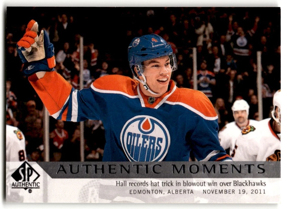 2012-13 SP Authentic Moments Taylor Hall #160 Edmonton Oilers - Image 1 of 2