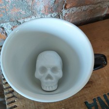 Creature Cups Black Mug w' 3D Skull Inside - Gothic Creepy Horror