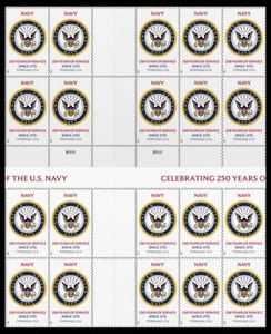 US 6004 Navy 250 Years F cross gutter block 20 A MNH 2025 - Picture 1 of 1