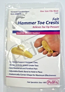 Pedifix Beige Fieltro Martillo Puntera Crestas Pull-On Ajustable - Par Pie Derecho e Izquierdo - Imagen 1 de 8