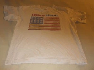 Kids American Baseball American Flag T-Shirt Size: XL 18/20 white~2705 - Picture 1 of 8