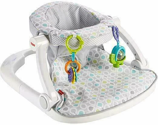 Fisher-Price GGD48 Sit-Me-Up Floor Seat - Grey/Green/Blue