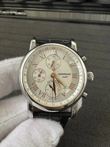 MONTBLANC Automatic 42mm Star Chronograph GMT 25Jewels Swiss Made Men's Watch - Picture 1 of 8