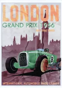 LONDON GRAND PRIX 1956 RACING REPRODUKTION GLANZ A3 POSTER DRUCK #2 - Bild 1 von 1