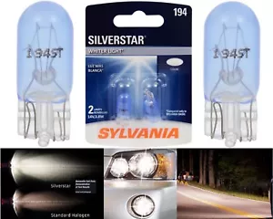 Sylvania Silverstar 194 3.8W Two Bulbs License Plate Light Replace Lamp EO Stock - Picture 1 of 12