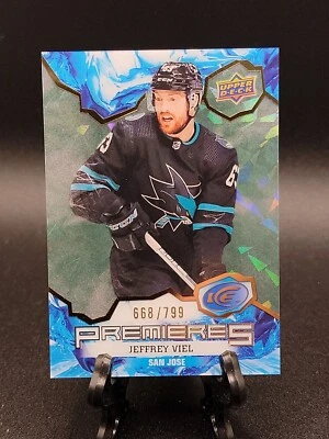 JEFFREY VIEL 2021-22 UPPER DECK ICE PREMIERES ROOKIE GREEN PARALLEL #668/799 - Image 1 of 2
