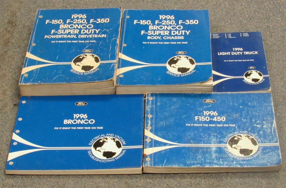 Ford F-150 1996 F-250 F-350 Super Duty Truck juego manual de diagrama de servicio y cableado Foto 1 de 1